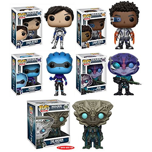 Pop! Games: Mass Effect: AndromedaPeebee, Liam Kosta,Sara Ryder, Jaal, Archon 6" Vinyl Figures! Set of 5