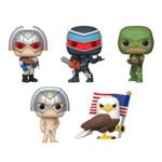 Funko Pop! TV: Peacemaker Set of 5 - Peacemaker w/Eagly, Peacemaker in Underwear, Vigilante, Judomaster and Eagly