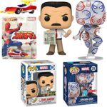 Super Sticky Situation- The Spider-Man Like You've Never Seen Him Funko Pop! Pack: Patriotic Artist Series Store Exclusive + J. Jonah Jameson Daily Bugle Entertainment + Spider-Machine Car 3-Items Super Sticky Situation- The Spider-Man Like You've Never Seen Him Funko Pop! Pack: Patriotic Artist Series Store Exclusive + J. Jonah Jameson Daily Bugle Entertainment + Spider-Machine Car 3-Items