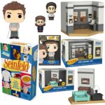 Ones Chase it 90's Seinfeld Pop! Apartment Figure Jerry Television Bundle with Elaine Mini Character Moments + Big Display Kramer Pin + A Game About Nothing 4-Items