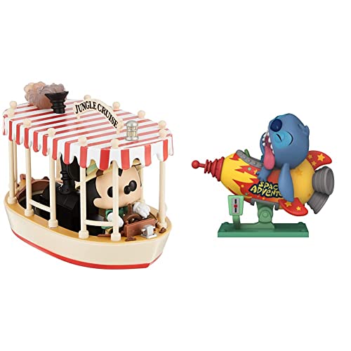 Funko Pop! Rides: Jungle Cruise - Skipper Mickey with Boat & Pop! Rides: Lilo & Stitch - Stitch in Rocket, Multicolor, Standard