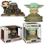 If he Can't use The Force Star Wars Mandalorian Funko Pop! Pack Store Figure The Child Yoda Deluxe Baby GROGU Figure on Stone Bundled with Boba Fett and Fennec on Throne Moments 2 Items If he Can't use The Force Star Wars Mandalorian Funko Pop! Pack Store Figure The Child Yoda Deluxe Baby GROGU Figure on Stone Bundled with Boba Fett and Fennec on Throne Moments 2 Items