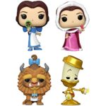 Funko Pop! Disney: Beauty and The Beast Collectors Set - 4 Figure Set: Belle, Winter Belle, Beast with Curls, Lumiere Funko Pop! Disney: Beauty and The Beast Collectors Set - 4 Figure Set: Belle, Winter Belle, Beast with Curls, Lumiere
