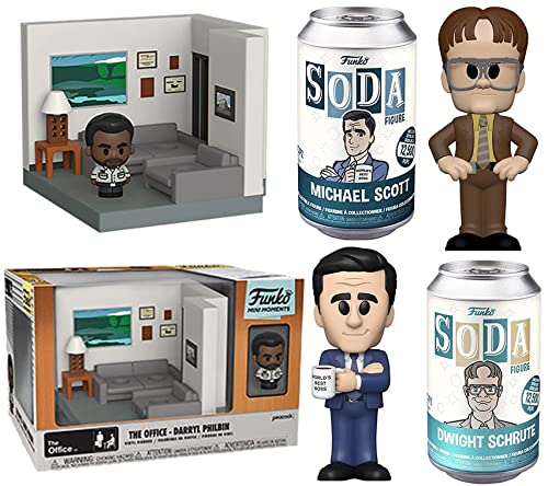Gear Up Dwight Pushing It to The Limit The Office Shrute TV Figure The Office Figure Bundled with Soda + Mike Best Boss Michael Scott + POP! Mini Moments Daryl (3 Items)