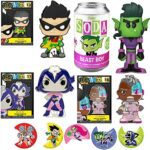Teen Robin Super Character Teen Titans Beast Soda Figure Hero Pack Adventure Cartoon Beastboy DC Bundled with Pop! Pin Kid & Cyborg, Raven Display + Action Stickers! Starfire, Beast Boy 4 Item Bundle