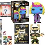 Double Loki's Marvel Studios Blacklight Pop! Exclusive Sylvie Figure + Funko Pop Big Display Pin Character Venomized Loki + Mini Nano Blind Bag + Comic Pencil & Stickers 4 Items Double Loki's Marvel Studios Blacklight Pop! Exclusive Sylvie Figure + Funko Pop Big Display Pin Character Venomized Loki + Mini Nano Blind Bag + Comic Pencil & Stickers 4 Items