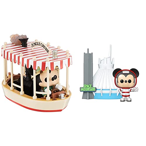 Funko Pop! Rides: Jungle Cruise - Skipper Mickey with Boat & Pop! Town: Walt Disney World 50th - Space Mountain and Mickey Mouse, Amazon Exclusive