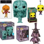 Pumpkin Face Funko Pop! Disney Jack Skellington Pocket Pop! Hanger Black Light Figure Nightmare Before Christmas Bundled with Sally Thorn Artist Series + Mayor Halloweentown + King Mini NBC 4 PCS Pumpkin Face Funko Pop! Disney Jack Skellington Pocket Pop! Hanger Black Light Figure Nightmare Before Christmas Bundled with Sally Thorn Artist Series + Mayor Halloweentown + King Mini NBC 4 PCS