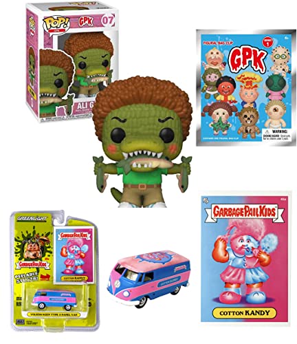 The Grossest Gang Garbage Pail Kids Funko Pop! Bundle: Ali Gator 07 + Bonus GPK Figural Bag Clip Bag + Die Cast Cotton Kandy Type 2 Panel Van W/ Sticker Exclusive 3 Item Set