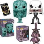 Scary Jack Face Funko Pop! Disney Jack Skellington Bundled with The Nightmare Before Christmas Pops! Disney Art Series Thorn Sally + Mayor Halloweentown Artist & Trading Cards 4 Items