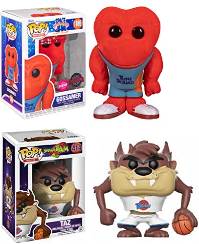 No Jordan? No Lebron? No Problem! Funko Pop! Space Jam Bundle: Funko Pop! Space Jam Taz 414 + Space Jam 2 A New Legacy Pop! Vinyl Figure Gossamer Flocked Exclusive 1186 (2 Pops!)