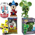 Little Tailor is Mickey Mouse Magic Sorcerer Soda Mickey Figure Disney Fantasia Apprentice Bundled with Pop! Artist Brave Special Edition Disney Art + Character Pack Trading Cards 3-Items