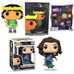 Marvel Studios Funko Pop! Bundle: Agatha Harkness 826/ Scarlet Witch GITD Exclusive 823/ Sylvie 897/ PoP! Pin Kid Loki Black Light Exclusive/ Marvel Studios What If... Figural Collectors Bag Clip