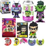 Go! Movies Teen Titans Killer Supervillain Exclusive Figure Bundled with Beast Soda Hero Adventure Beastboy + Robin Super = DC Pop! Pin Display + Action Stickers Starfire, Boy Wonder & Cartoon 4 Items Go! Movies Teen Titans Killer Supervillain Exclusive Figure Bundled with Beast Soda Hero Adventure Beastboy + Robin Super = DC Pop! Pin Display + Action Stickers Starfire, Boy Wonder & Cartoon 4 Items