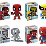 Funko Marvel Vinyl Pop Bobble-Head Collectors Set: Deadpool, Silver Surfer, Wolverine, Spiderman Funko Marvel Vinyl Pop Bobble-Head Collectors Set: Deadpool, Silver Surfer, Wolverine, Spiderman
