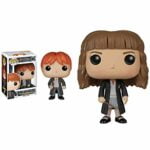 Funko POP Movies: Harry Potter Ron Weasley Action Figure, Standard & POP Movies: Harry Potter Hermione Granger Action Figure, Standard