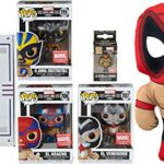 Total Marvel Lucha Libre Edition Exclusive Pop! Bundle:Funko Plushies Marvel El Chimichanga De La Muerte (Deadpool) 17.5in + Funko Lucha Libre Store Exclusive Edition 4-Pack Box Set w/ Bonus Stickers Total Marvel Lucha Libre Edition Exclusive Pop! Bundle:Funko Plushies Marvel El Chimichanga De La Muerte (Deadpool) 17.5in + Funko Lucha Libre Store Exclusive Edition 4-Pack Box Set w/ Bonus Stickers