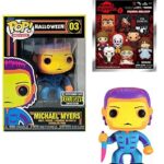 Black Light Halloween Horror Funko Pop! Bundle: Funko Michael Myers Black Light Exclusive 03 + Horror Properties Series 6 3D Foam Bag Clip (2 Items)