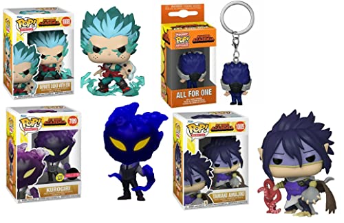School is in Session My Hero Academia Funko Bundle: Infinite Deku with Eri 1008/ Tamaki Amajiki 1005/ Kurogiri GITD Exclusive 789/ Bonus Pocket Pop! All for One (4 Items)