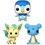 Funko Pop! Games: Pokemon Collectors Set - 3 Figure Set: Piplup, Lapras, Leafeon Funko Pop! Games: Pokemon Collectors Set - 3 Figure Set: Piplup, Lapras, Leafeon