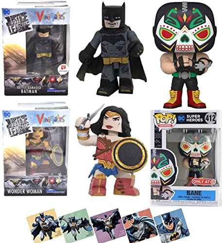 Bane Dead Villain POP! Day of The DC Comics Bundled with Heroes Figures Justice League Mates Character Figures Batman & Wonder Woman 3 Items