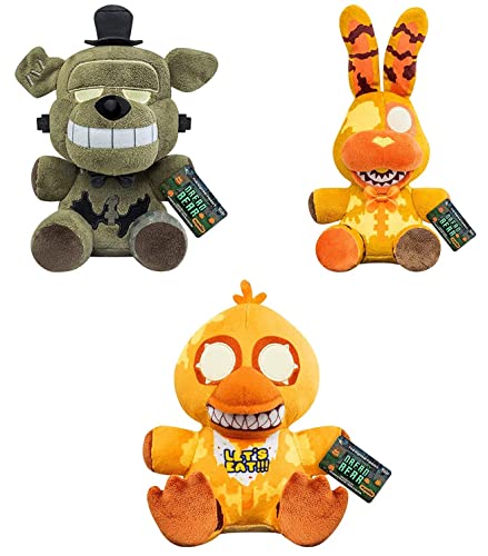Funko Pop! Five Nights at Freddy's Dreadbear Plush - Dreadbear, Jack-O-Bonnie and Jack-O-Chica - 7 Inch - Set of 3