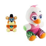 Funko Plush: Five Nights at Freddy's, Security Breach - Glamrock Freddy, Multicolour, 6 inches, Multicolor & Plush: Five Nights at Freddy's, Security Breach - Glamrock Chica, Multicolour, 6 inches Funko Plush: Five Nights at Freddy's, Security Breach - Glamrock Freddy, Multicolour, 6 inches, Multicolor & Plush: Five Nights at Freddy's, Security Breach - Glamrock Chica, Multicolour, 6 inches