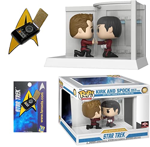 Log Star Trek Captain Kirk Pop! Spock Figure Exclusive Moments Bundled with Communicator 2 Items