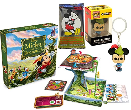 Fun and Fancy Free Disney Pop! Figure Pocket Brave Tailor Mickey Mouse Pack Bundled with Beanstalk Storyboook Game Series + Character Trading Cards 3 Items