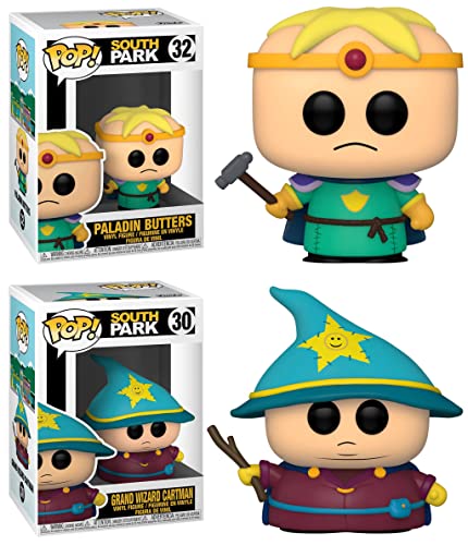 Make Love, Not Warcraft South Park Funko Pop! Bundle: Grand Wizard Cartman 30 + Paladin Butters 32 (2 South Park Warcraft Pop!s)