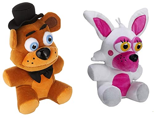 Funko - Five Nights at Freddy's - Freddy and Mangle Funtime Foxy - Plush Figures - Set of 2 - 6 Inch