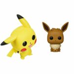 Funko Pop! Pokemon - Pikachu (Waving) Vinyl Figure & Pokemon - Eevee Multicolor, 3.75 inches