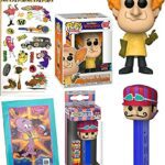 Purple Wacky Figure Pop Races Hanna-Barbera Bundled with Professor Pat Pending Exclusive + Dick Dastardly Head + Sticker Sheet Muttley + Gidget Cartoon Cards 4 Items