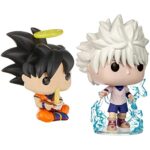 Funko Pop!: Dragonball-Z - Goku Eating Noodles, Amazon Exclusive, Multicolor & Pop! Animation: Hunter x Hunter - Killua Zoldyck, Multicolor, 3.75 inches