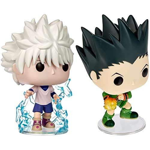 Funko Pop! Animation: Hunter x Hunter - Killua Zoldyck, Multicolor, 3.75 inches & Pop! Animation: Hunter x Hunter - Gon Freecs Jajank, Multicolor ,3.75 inches