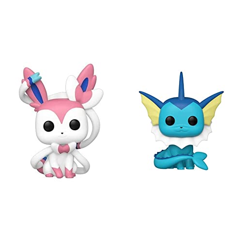 Funko Pop! Games: Pokemon - Sylveon & Pop! Games: Pokemon - Vaporeon Vinyl Figure