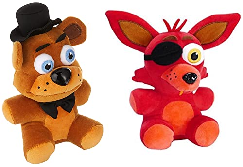 Funko - Five Nights at Freddy's - Freddy and Foxy Plush Figures - Set of 2 - 6 Inch