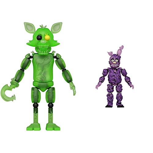 Funko Pop! Action Figure: Five Nights at Freddy's - Radioactive Foxy (Glow in The Dark) & Pop!Action Figure: Five Nights at Freddy's - Toxic Springtrap (Glow in The Dark)