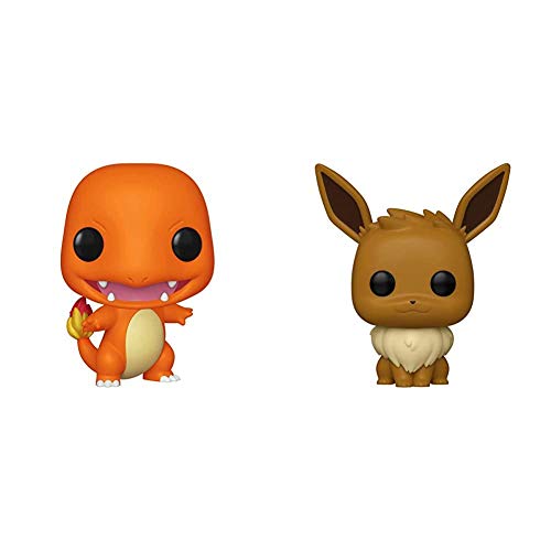 Funko Pop! Games: Pokemon - Charmander, Multicolor & Pop! Games: Pokemon - Eevee