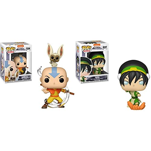 Funko POP! Animation: Avatar - Aang with Momo, Multicolor, Standard & POP! Animation: Avatar - Toph, Multicolor, Standard
