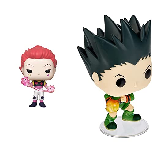 Funko Pop! Animation: Hunter x Hunter - Hisoka, Multicolor ,3.75 inches & Funko Pop! Animation: Hunter x Hunter - Gon Freecs Jajank, Multicolor ,3.75 inches
