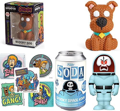 Ghost Monster Scooby-Doo Figure Soda Space Kook Bundled with Ruh-Roh Scooby-Doo Character Vinyl + Cartoon Gang Stickers 3 Items