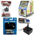 Flash Back Retro Game Pack Figure Mini Character Bundled with Missile Command Die-Cast Truck + Atari Blast! Hanger Joystick 80's Throwback 3 Items