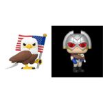 Funko Pop! TV: Peacemaker - Eagly, Amazon Exclusive (Flocked) & Pop! TV: Peacemaker - Peacemaker with Eagly