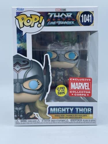 POP Thor Love & Thunder Marvel Collector Corps Exclusive Glow in The Dark Mighty Thor #1041 w/ Free Acrylic CASE