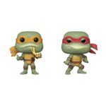 Funko Pop! Retro Toys: Teenage Mutant Ninja Turtles - Michelangelo Multicolour, 3.75 inches & Pop! Retro Toys: Teenage Mutant Ninja Turtles - Raphael