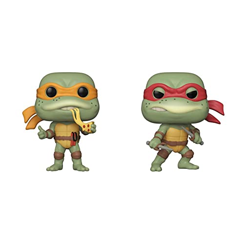 Funko Pop! Retro Toys: Teenage Mutant Ninja Turtles - Michelangelo Multicolour, 3.75 inches & Pop! Retro Toys: Teenage Mutant Ninja Turtles - Raphael