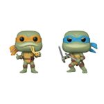 Funko Pop! Retro Toys: Teenage Mutant Ninja Turtles - Michelangelo Multicolour, 3.75 inches & Pop! Retro Toys: Teenage Mutant Ninja Turtles - Leonardo