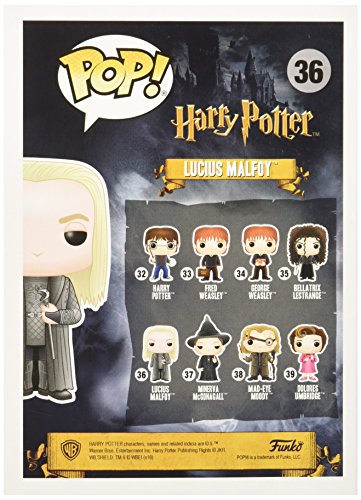 Harry Potter Funko Pop Lucius Malfoy Box BAck
