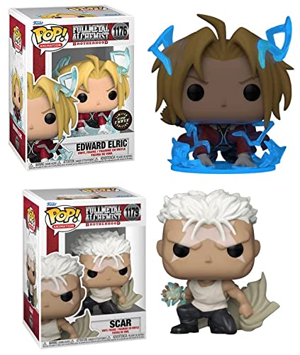 Going Full Through The Gauntlet Fullmetal Alchemist Brotherhood Funko Pop! Bundle: Scar 1179 + Edward Elric 1176 Glow in The Dark Chase Rare!!!! 2 Pops!